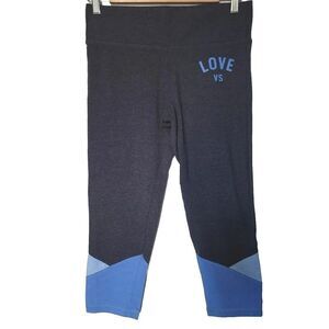 Victoria’s Secret  Women's Blue Crop Leggings Size M Stretch Mid-Rise